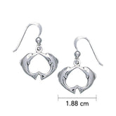 Dolphins Sterling Silver Hook Earring